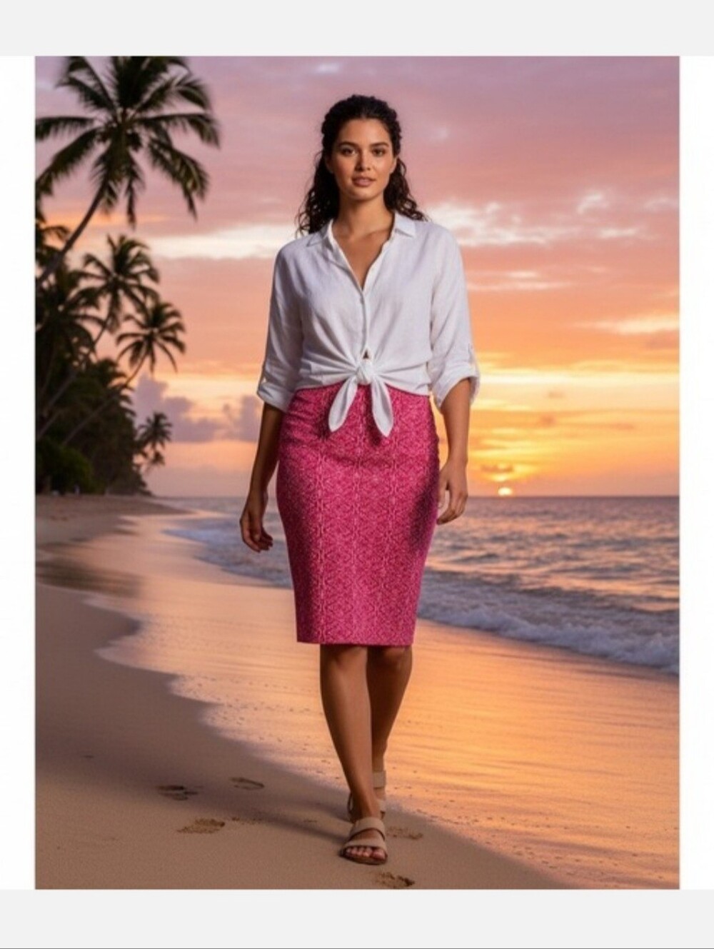 NWT RIP SKIRT Hawaii Wrap Skirt Length 3 RipSkirt Playa Pink Geometric L